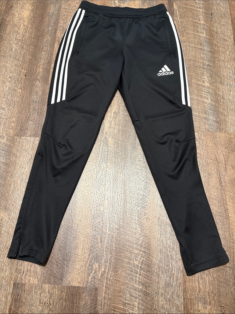 adidas Black Jogger Pants with White 3-Stripe